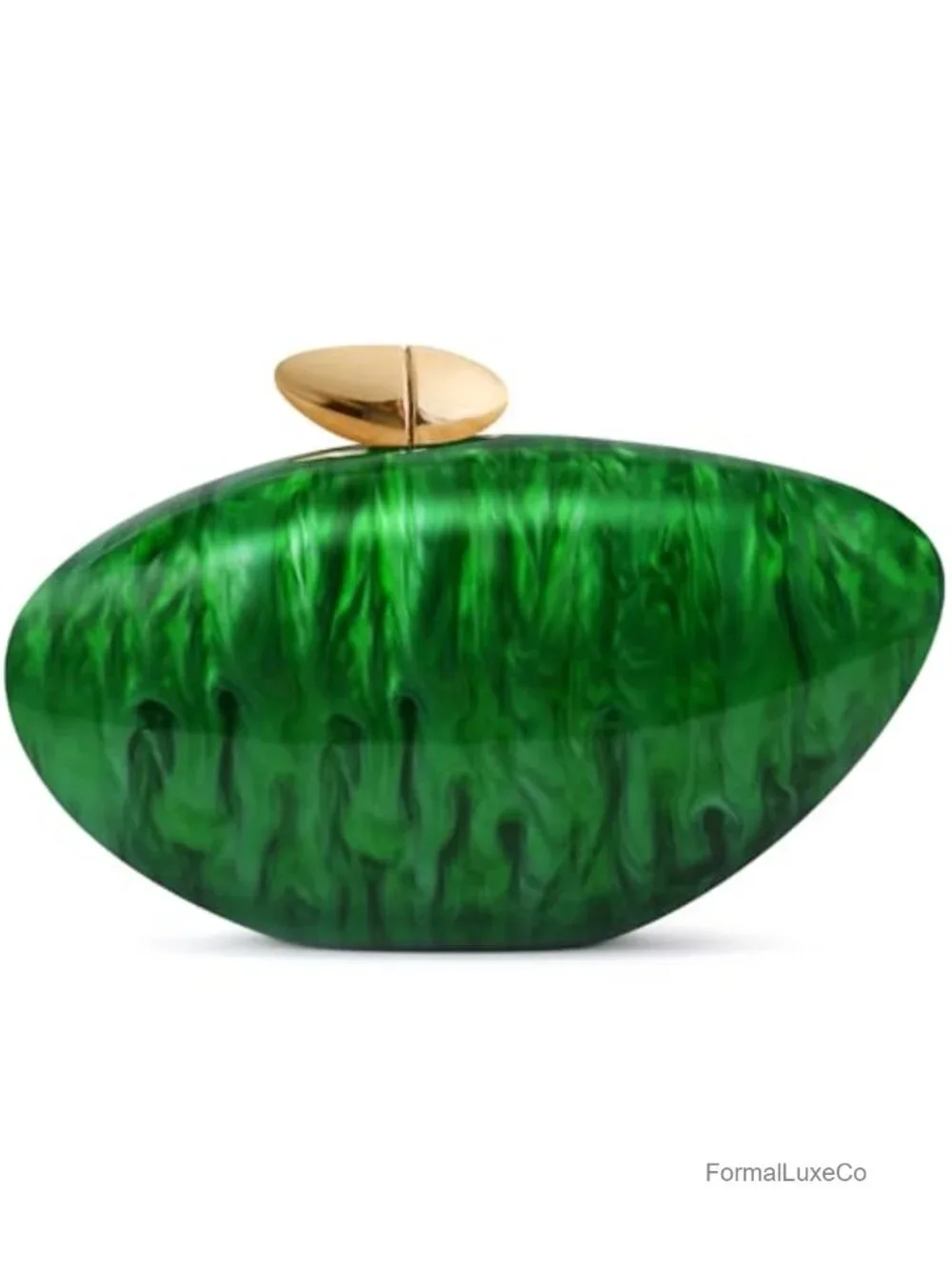 Acrylic Shell Clutch Purse with Magnetic Closure Evening Bag